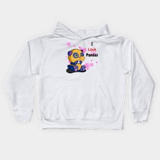 I Love Pandas | Python Dawn Black Kids Hoodie